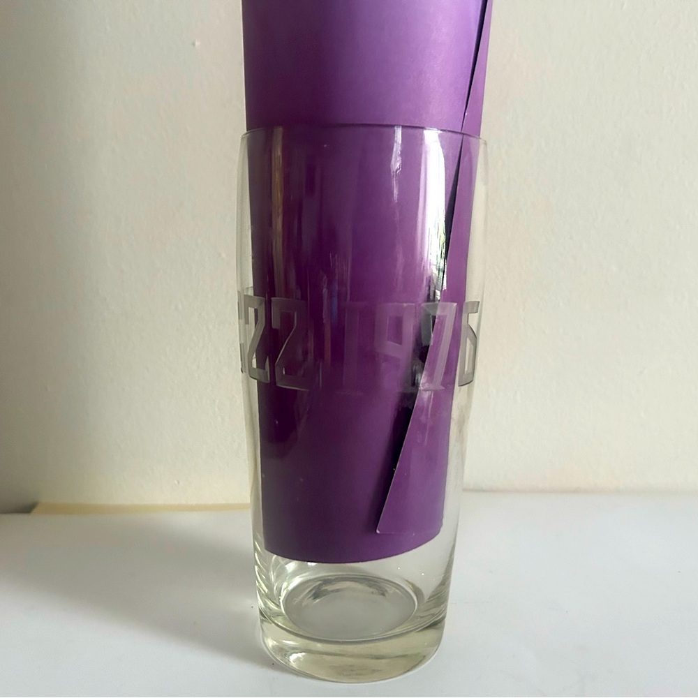 Vintage Etched Glass Tumbler June 22, 1976